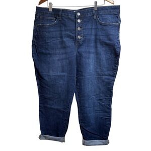 LC Lauren Conrad Skinny Jeans Womens 18W  Button Fly High Rise Stretch #112